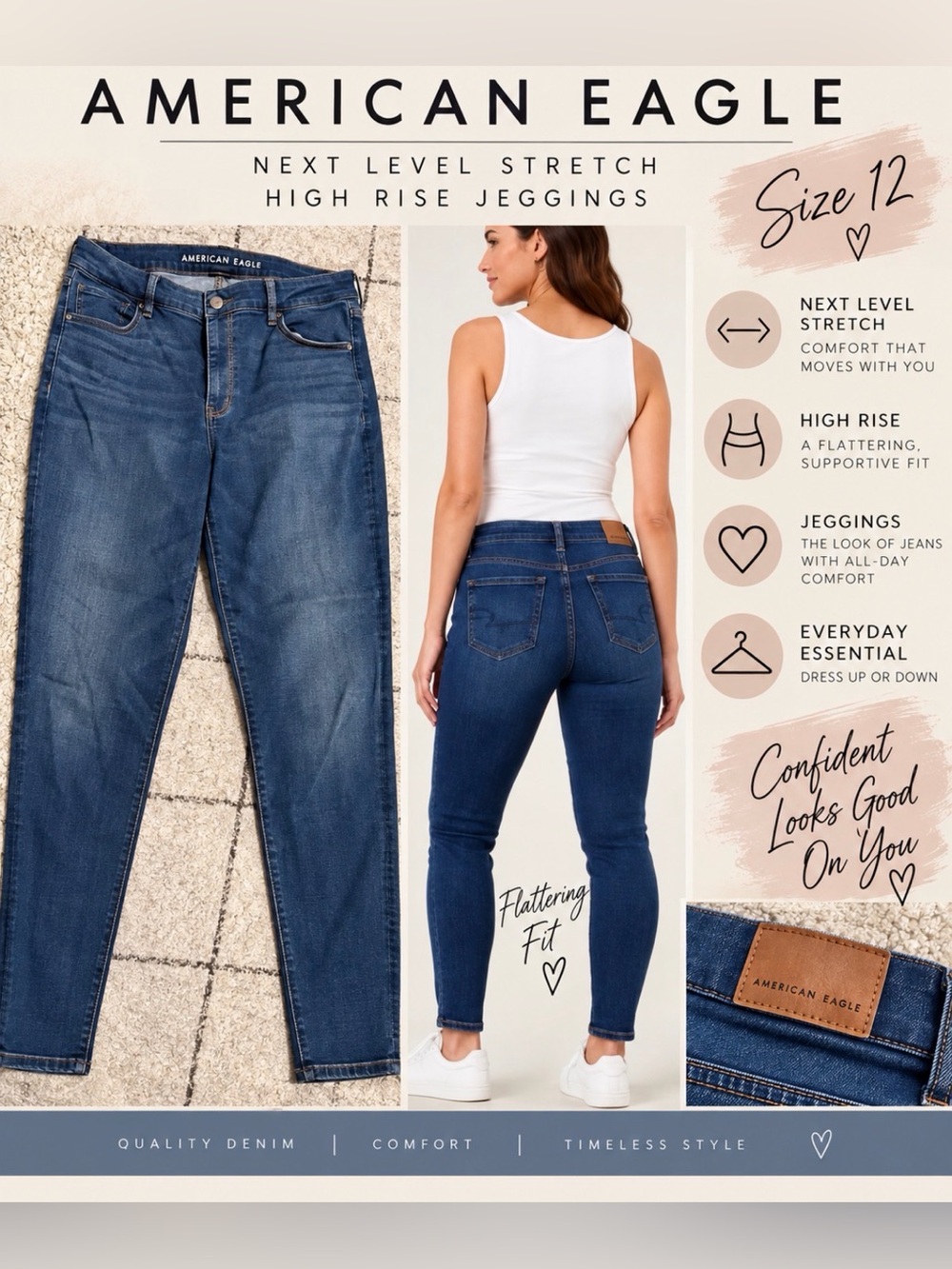 American Eagle Next Level Stretch Curvy High Rise Jegging